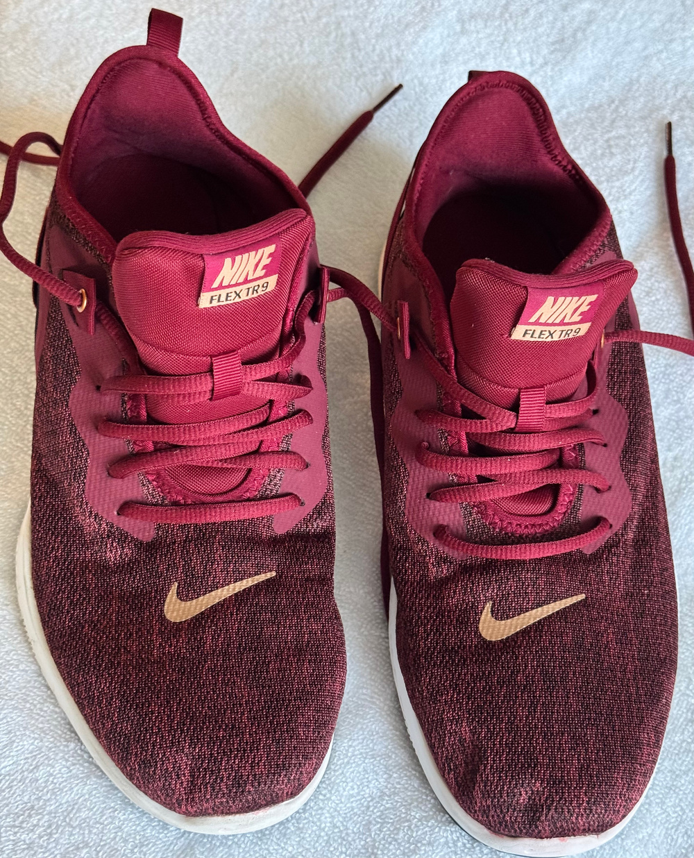 Nike Flex Tr9 Running Shoes Burgundy Black W12 M10.5